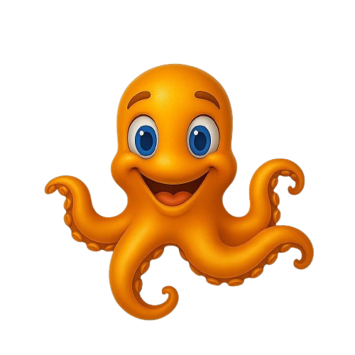 Mascote Octo Dive Coin